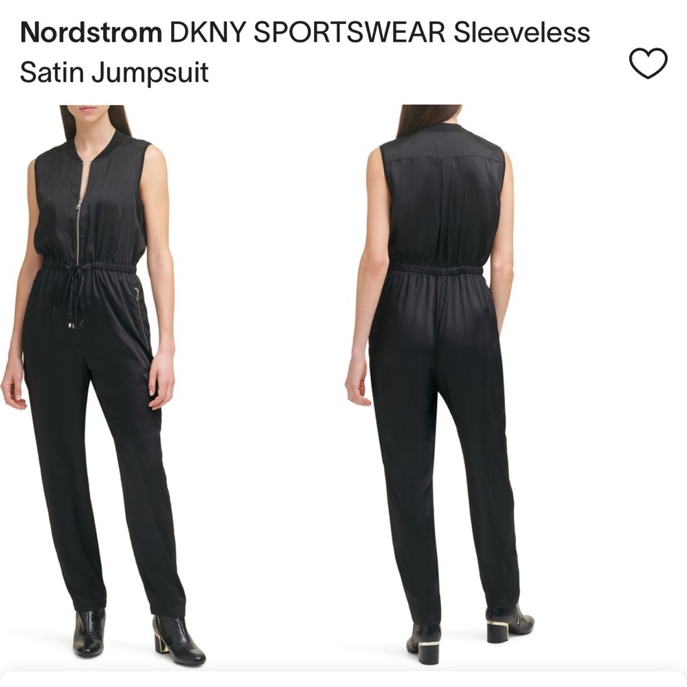 DKNY silky zip up jumpsuit